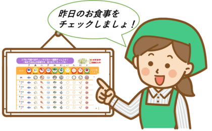 食事チェック表で食事内容を確認しましょう