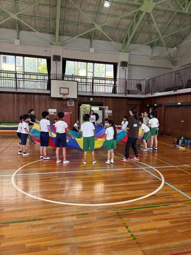 パラバルーンをしているようす