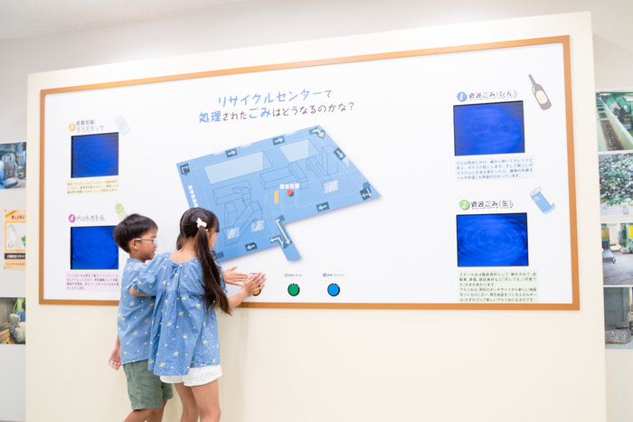 写真：工場見学（パネルの前）