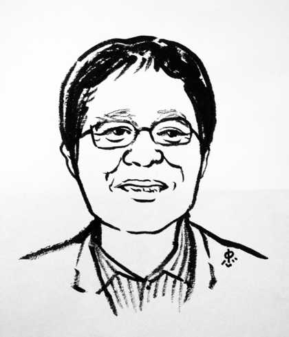 似顔絵写真：画家自画像