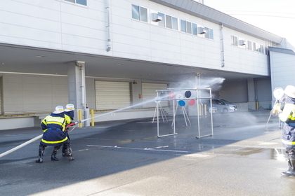 放水で標的を落としています