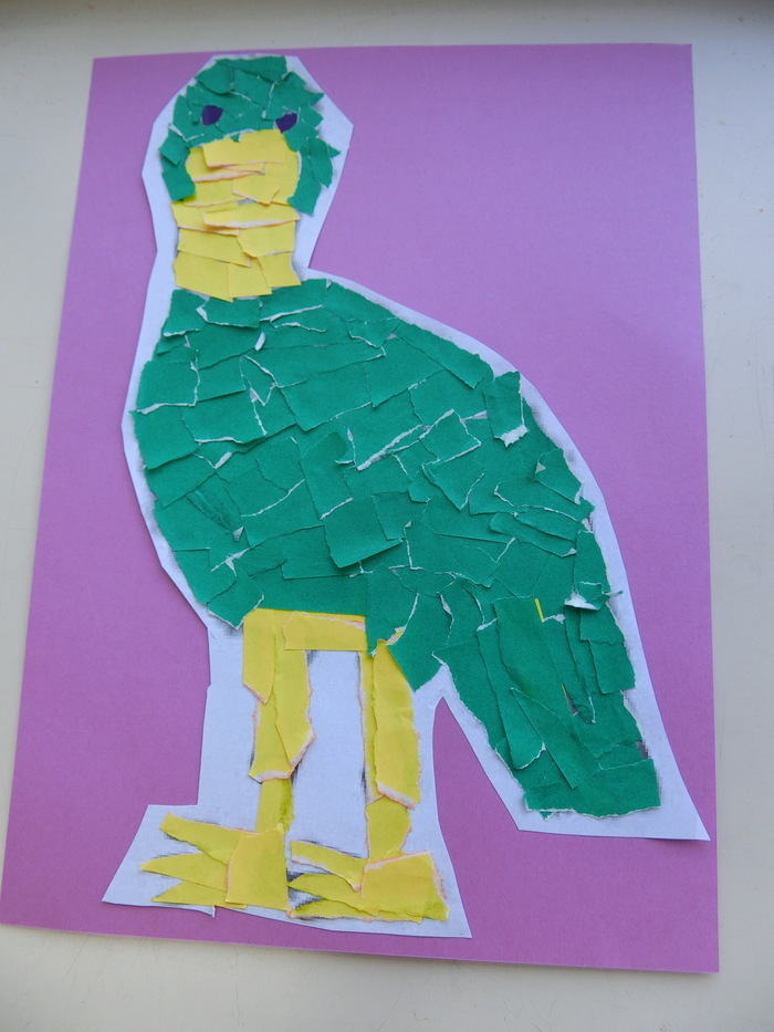 個人作品　13　目がむらさきいろのハシビロコウ