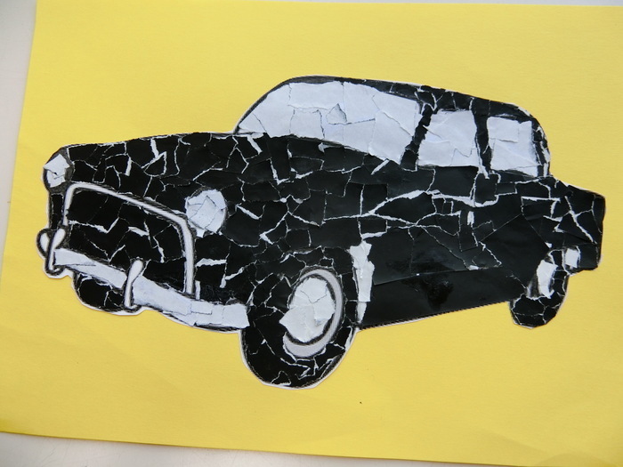 個人作品　28　白と黒の車