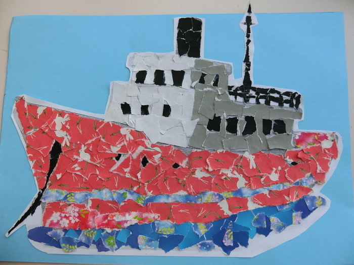 個人作品　30　海にうかぶ一つの船