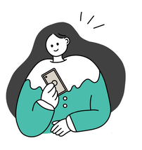 パソコンを見ている女性