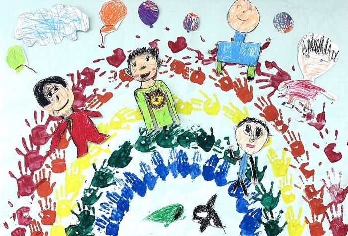 共同作品　01　みんなのにじ