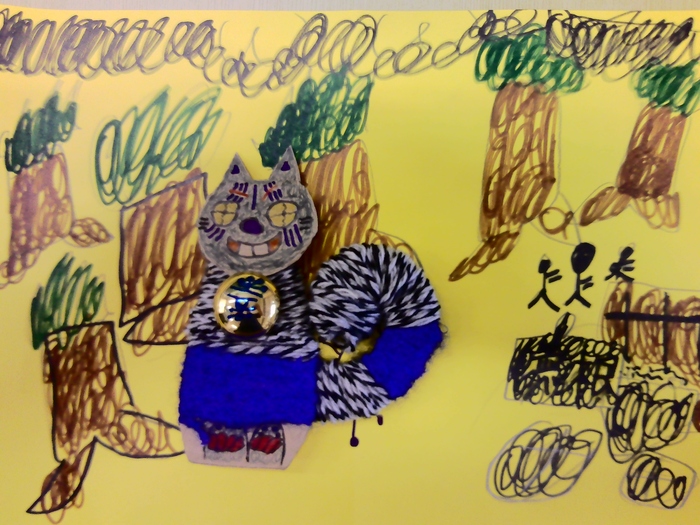 個人作品　04　はいきょにいる猫