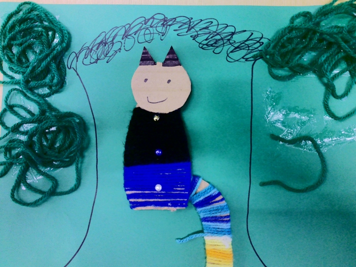 個人作品　15　森の中のねこ