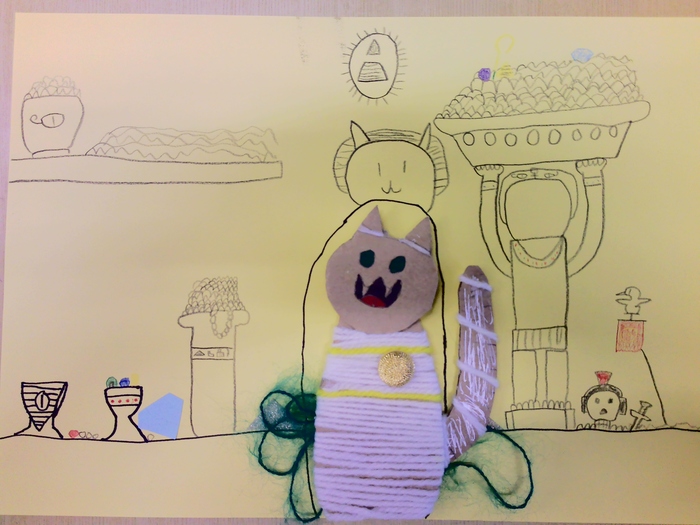 個人作品　18　エジプトねこ