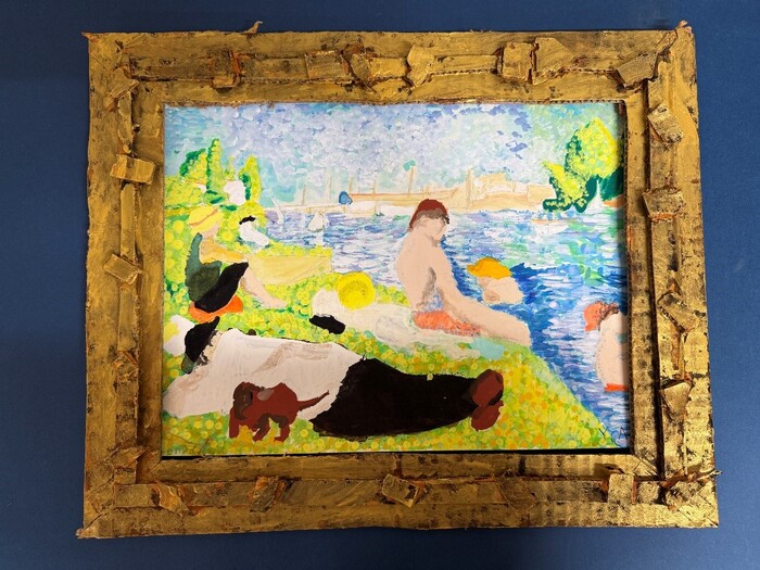 個人作品 01 ジョルジュ・スーラ「アニエールの水浴」の模写