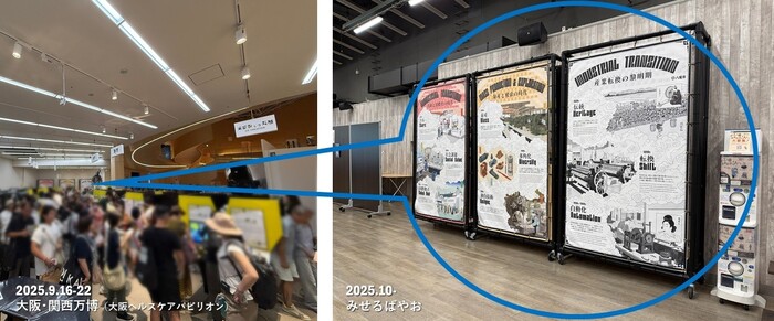 変遷パネルの展示