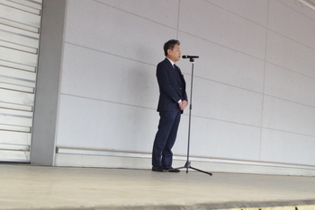 市長が挨拶をしています