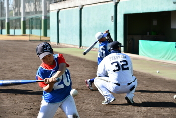 バッティング練習の様子