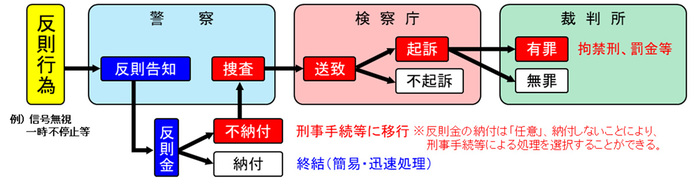 反則制度の流れの図