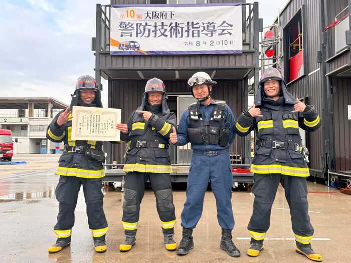 出場隊員の4名です。