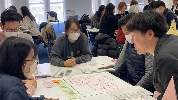 グループ内で意見交換している様子