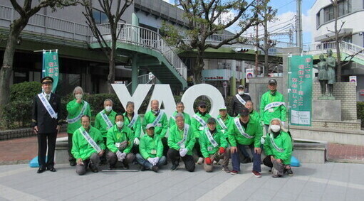 写真：啓発活動後の集合写真