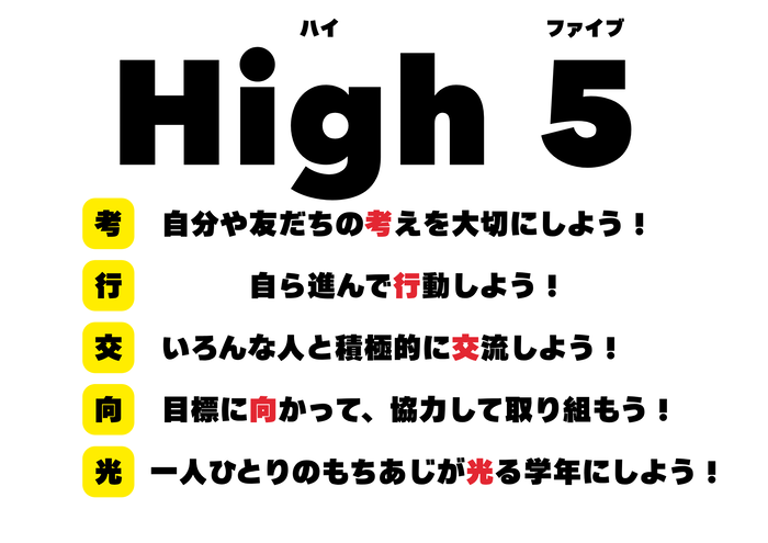 令和8年度の5年生学年目標