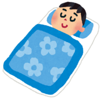 寝ている男性