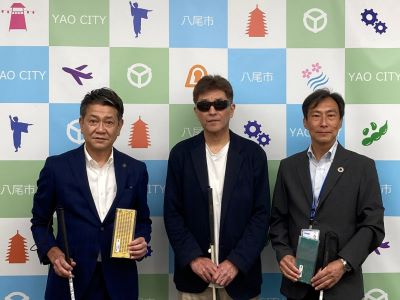 大松市長 白杖・点字器寄贈にかかる御礼状贈呈式【大阪ガス株式会社Daigasグループ小さな灯運動様】令和8年7月13日での様子