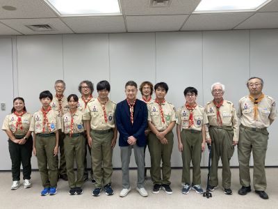 大松市長 表敬訪問【八尾市スカウト協会様】令和8年7月27日での様子