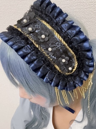 画像：ヘッドドレス作り
