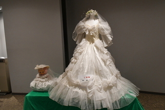 会場で展示されていたウエディングドレス
