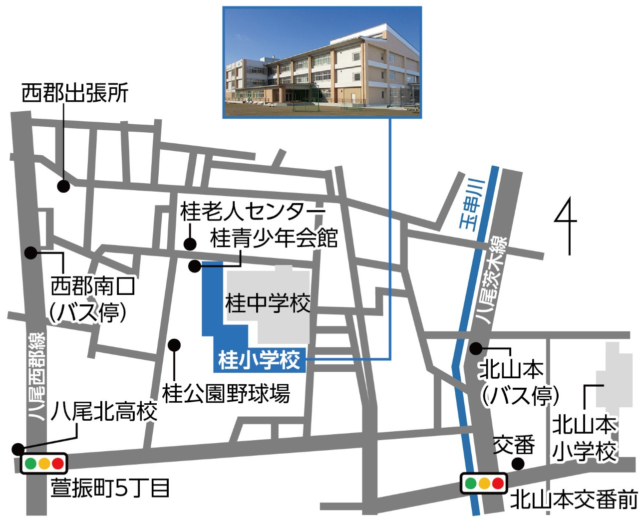 桂小学校周辺地図