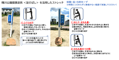 曙川公園ストレッチの図